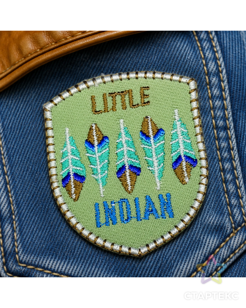 Термоаппликация HKM "Little Indian Button grn" арт. ГЕЛ-4505-1-ГЕЛ0085878 - рис. 3