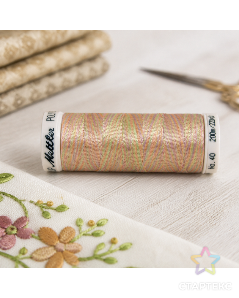 Нить вышивальная мультиколор POLY SHEEN MULTI, 200 м арт. ГЕЛ-4554-1-ГЕЛ0022825 - рис. 2