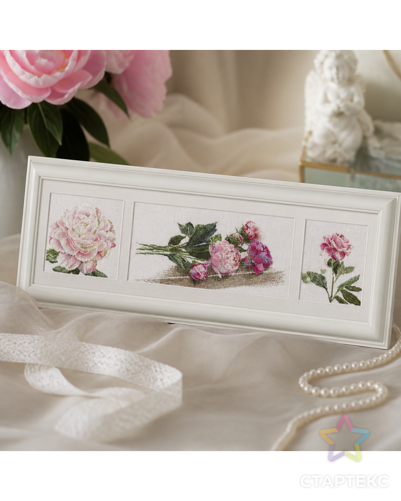 Набор для вышивания "Пионы", канва лён 36 ct арт. ГЕЛ-5424-1-ГЕЛ0034966 - рис. 3
