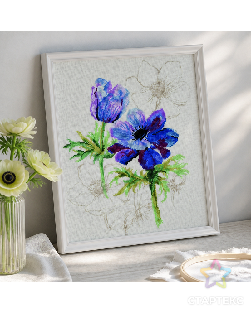 Набор для вышивания "Blue anemones" арт. ГЕЛ-5734-1-ГЕЛ0074735 - рис. 2