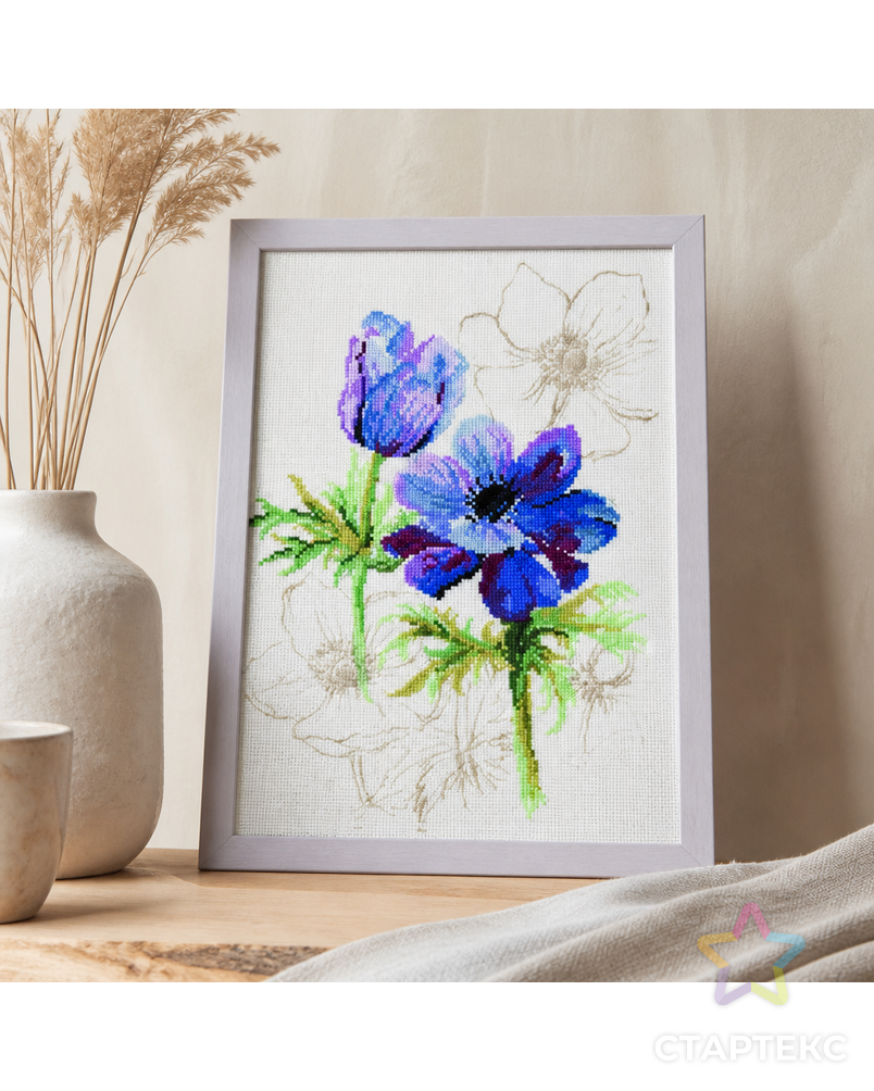 Набор для вышивания "Blue anemones" арт. ГЕЛ-5734-1-ГЕЛ0074735 - рис. 3
