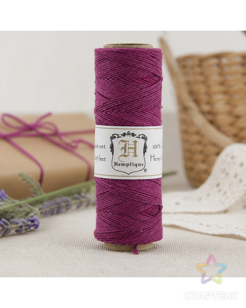 Шнур из пеньки HEMPTIQUE на катушках #10 - 0,5 мм, 62,5 м, 25 г арт. ГЕЛ-7163-1-ГЕЛ0062065 - рис. 1