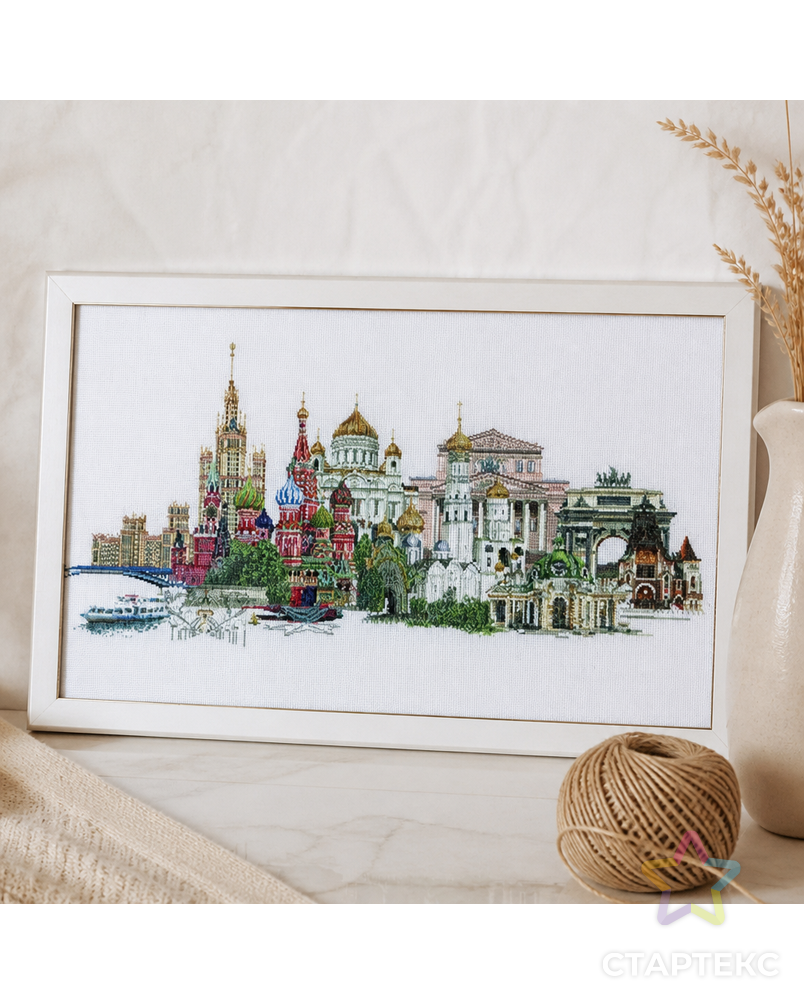 Набор для вышивания "Москва", канва лён 36 ct арт. ГЕЛ-9078-1-ГЕЛ0062560 - рис. 1