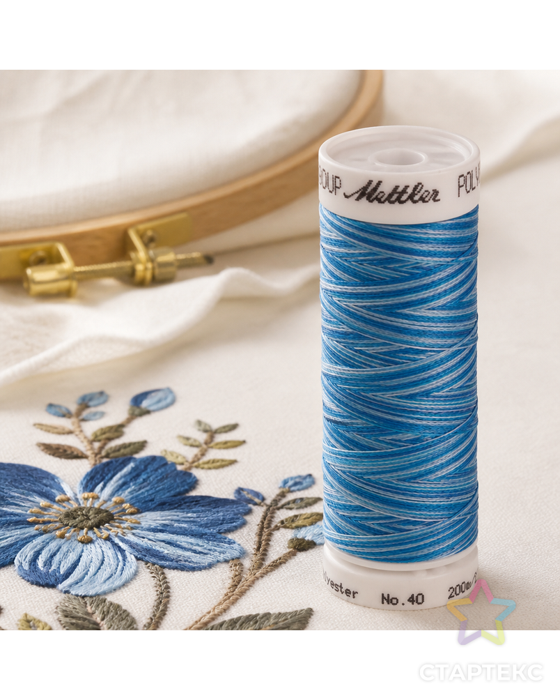 Нить вышивальная мультиколор POLY SHEEN MULTI, 200 м арт. ГЕЛ-9467-1-ГЕЛ0022820 - рис. 2