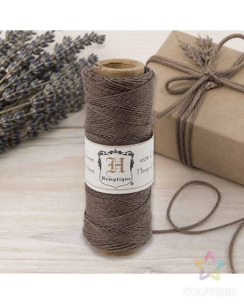Шнур из пеньки HEMPTIQUE на катушках #10 - 0,5 мм, 62,5 м, 25 г арт. ГЕЛ-9551-1-ГЕЛ0062060 - рис. 3