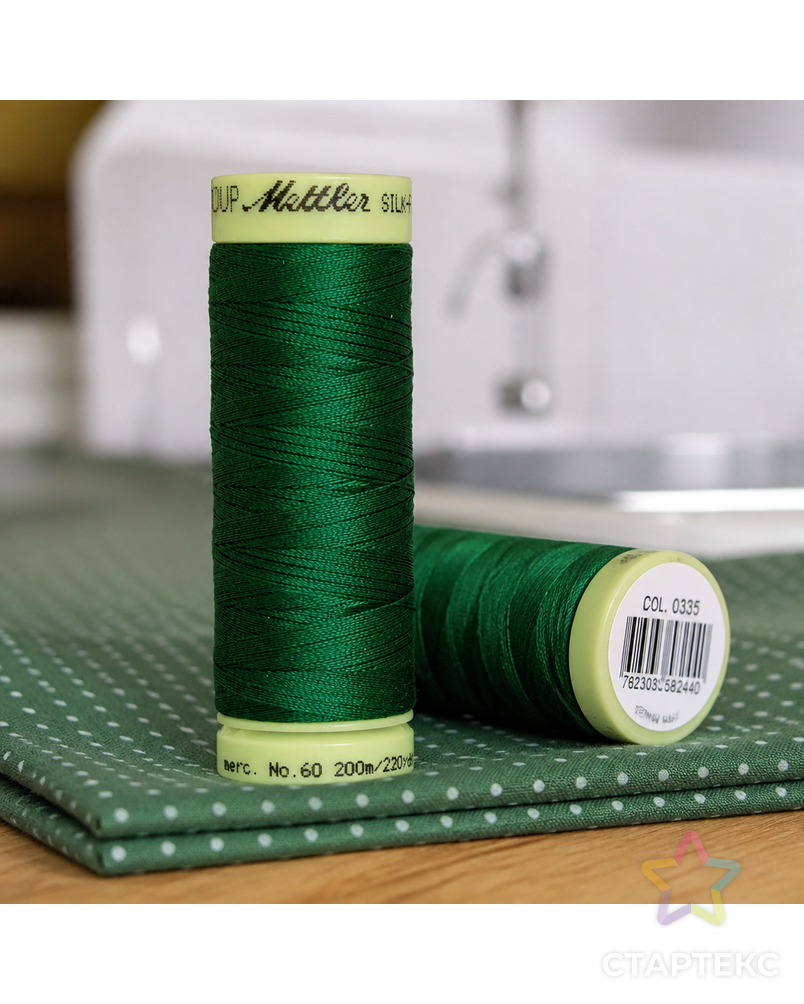 Нить для машинного квилтинга SILK-FINISH COTTON 60, 200 м арт. ГЕЛ-25806-1-ГЕЛ0167335 - рис. 1