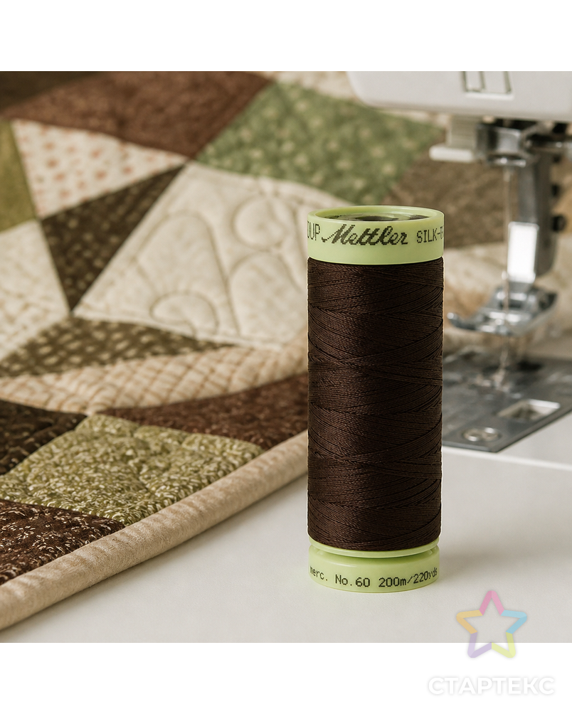 Нить для машинного квилтинга SILK-FINISH COTTON 60, 200 м арт. ГЕЛ-25822-1-ГЕЛ0167390 - рис. 1