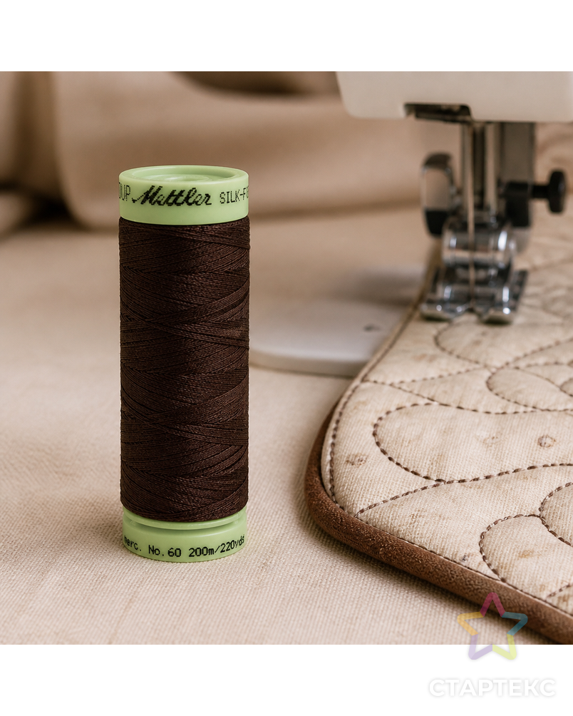 Нить для машинного квилтинга SILK-FINISH COTTON 60, 200 м арт. ГЕЛ-25822-1-ГЕЛ0167390 - рис. 2