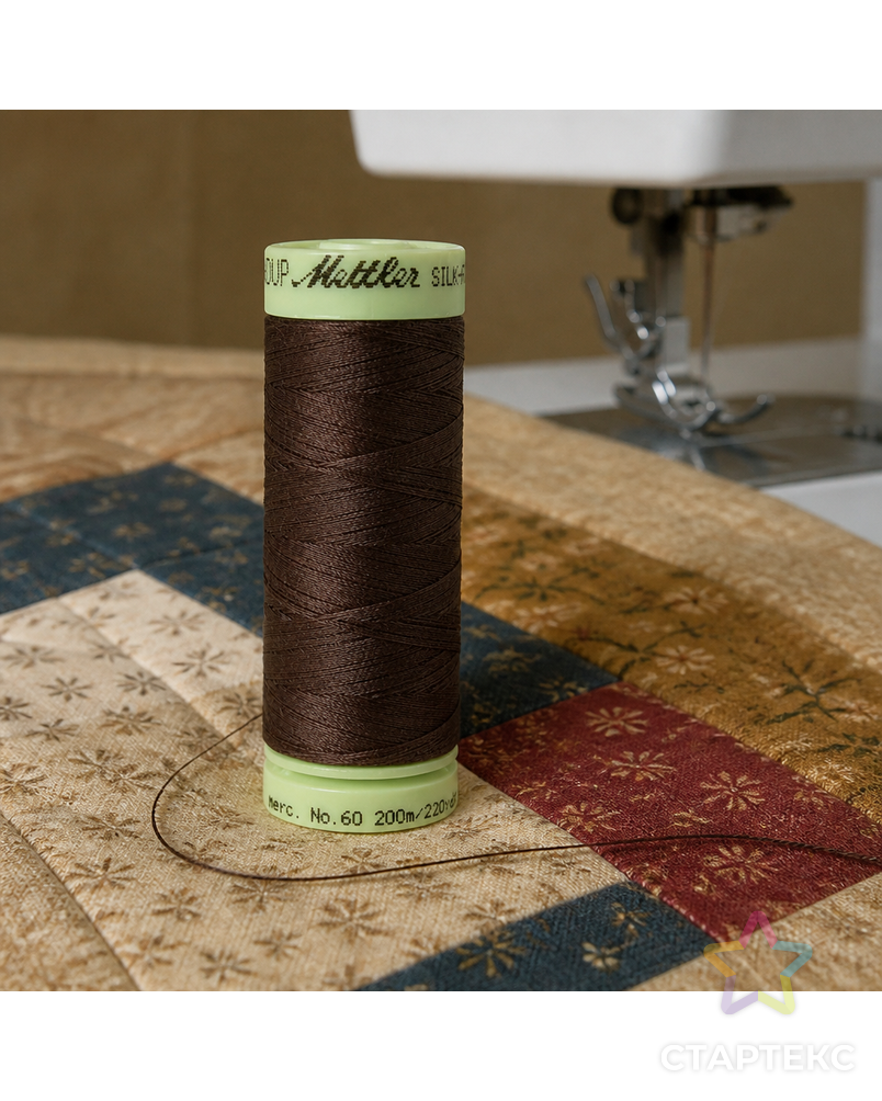Нить для машинного квилтинга SILK-FINISH COTTON 60, 200 м арт. ГЕЛ-25822-1-ГЕЛ0167390 - рис. 3