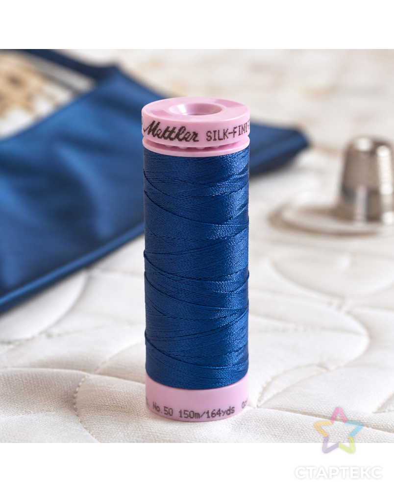 Нить для машинного квилтинга SILK-FINISH COTTON 50, 150 м арт. ГЕЛ-25836-1-ГЕЛ0166882 - рис. 1