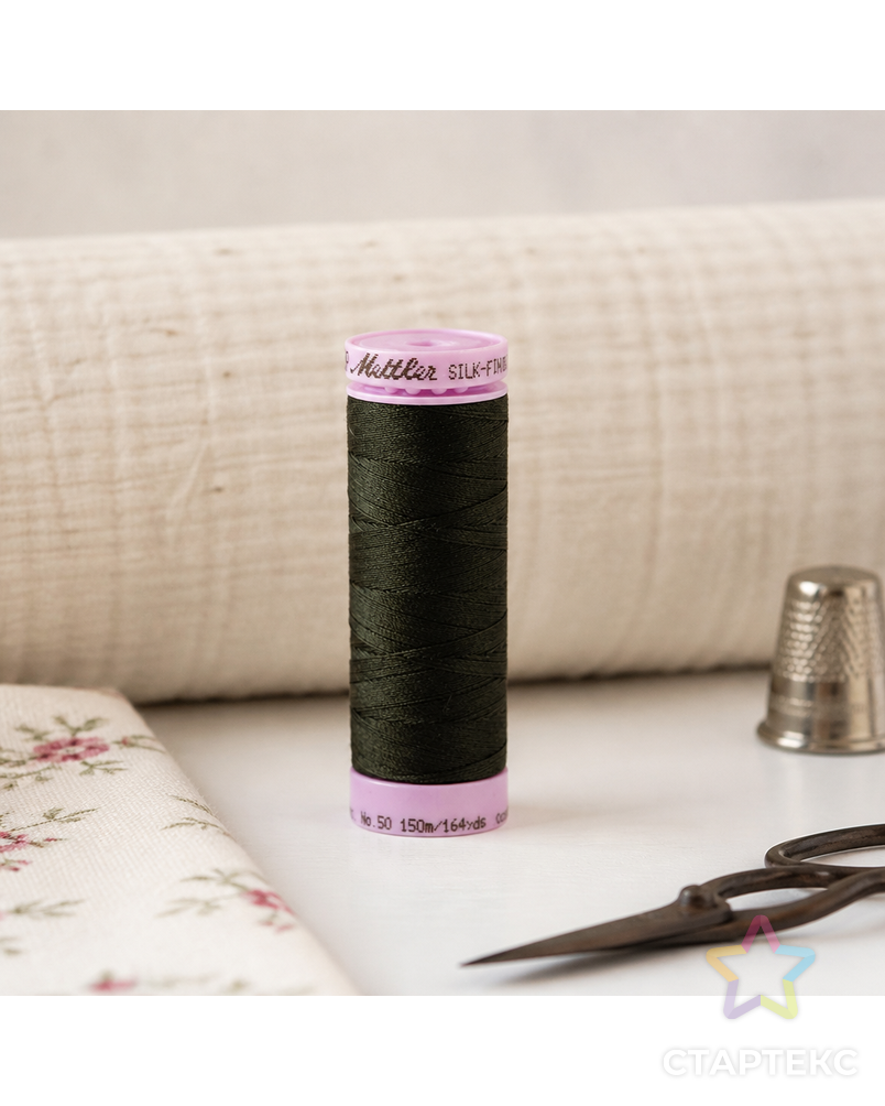 Нить для машинного квилтинга SILK-FINISH COTTON 50, 150 м арт. ГЕЛ-25855-1-ГЕЛ0166979 - рис. 1