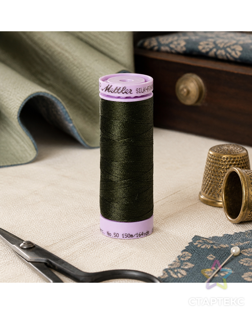 Нить для машинного квилтинга SILK-FINISH COTTON 50, 150 м арт. ГЕЛ-25855-1-ГЕЛ0166979 - рис. 2
