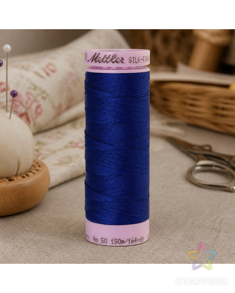 Нить для машинного квилтинга SILK-FINISH COTTON 50, 150 м арт. ГЕЛ-25857-1-ГЕЛ0166875 - рис. 1
