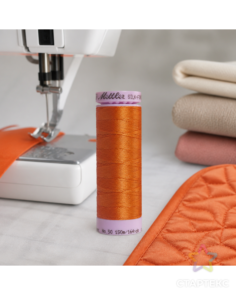 Нить для машинного квилтинга SILK-FINISH COTTON 50, 150 м арт. ГЕЛ-25885-1-ГЕЛ0166998 - рис. 1