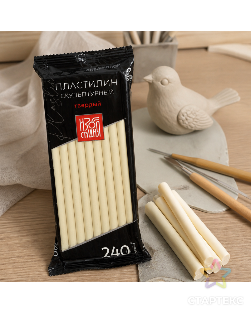 Пластилин скульптурный "Аква-колор" IZO-SP-240 "Изостудия" 240г, 5шт арт. ГММ-108821-1-ГММ075769341704 - рис. 2