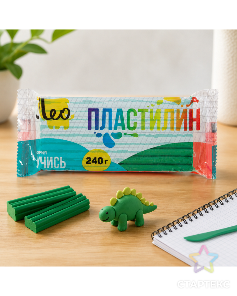 "Лео" "Учись" Пластилин классический, группа 2 LNMC-240 240 г ( в пакете ) 5 шт 1 цв. арт. ГММ-119254-1-ГММ125151422834 - рис. 1