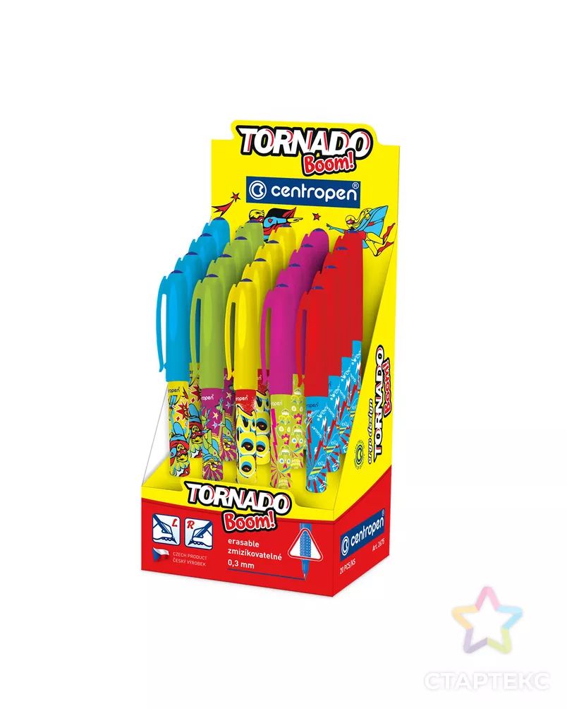 "Centropen" Ручка роллер Tornado Boom d 0.5 мм 0.3 мм 20 шт. арт. ГММ-116823-1-ГММ129436946064 - рис. 10