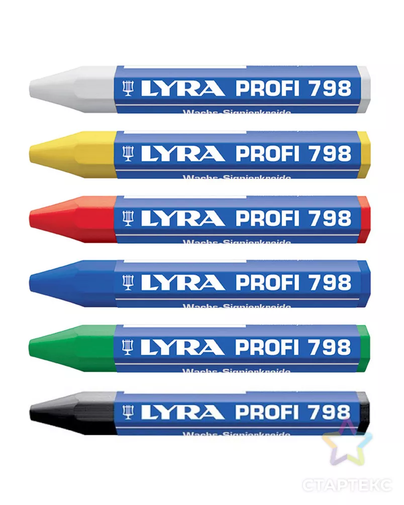 "LYRA" Мелок восковой универсальный PROFI 798 12 цв. 12 шт арт. ГММ-118328-1-ГММ137929784014 - рис. 2