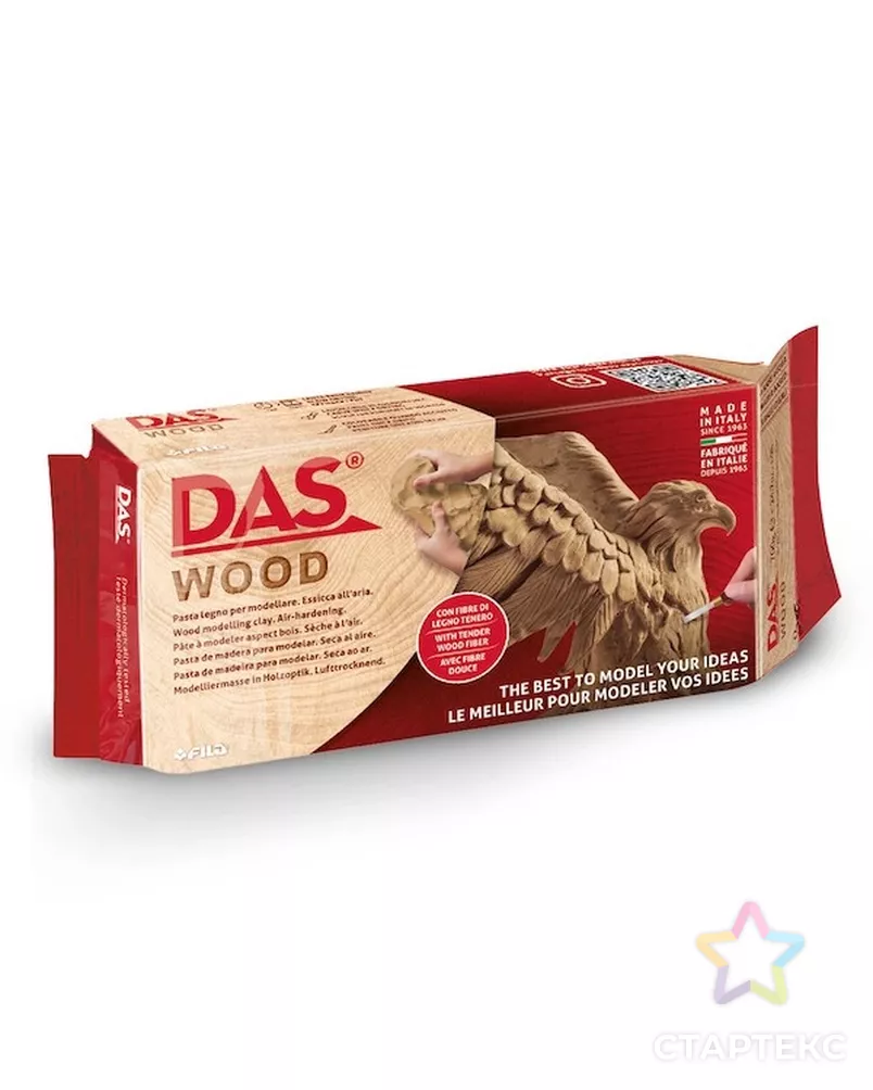 "DAS" Масса для лепки (паста) с эффектом дерева WOOD 700 г арт. ГММ-118537-1-ГММ137950248944 - рис. 1