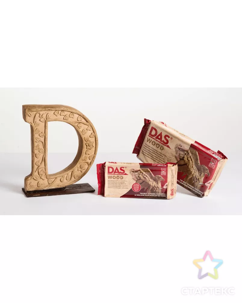 "DAS" Масса для лепки (паста) с эффектом дерева WOOD 700 г арт. ГММ-118537-1-ГММ137950248944 - рис. 2