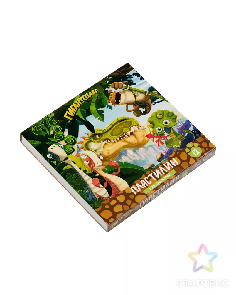 "Гигантозавр" Пластилин классический GGZ-LMC0112 240 г ( в картонной упаковке ) 12 цв. арт. ГММ-108725-2-ГММ072646083934 - рис. 2