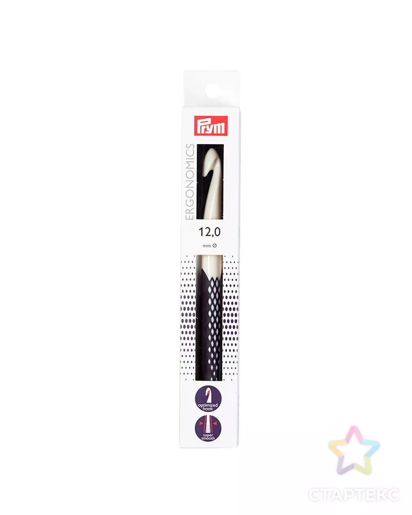 Крючок для вязания "PRYM" Ergonomics 218493 пластик д.12мм 18см арт. ГММ-9316-1-ГММ0000704 - рис. 1