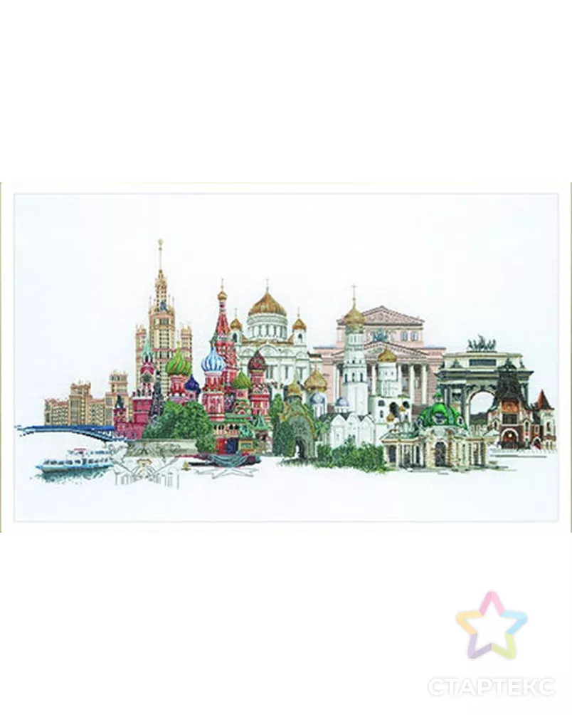 Набор для вышивания "Москва", канва лён 36 ct арт. ГЕЛ-9078-1-ГЕЛ0062560 - рис. 4