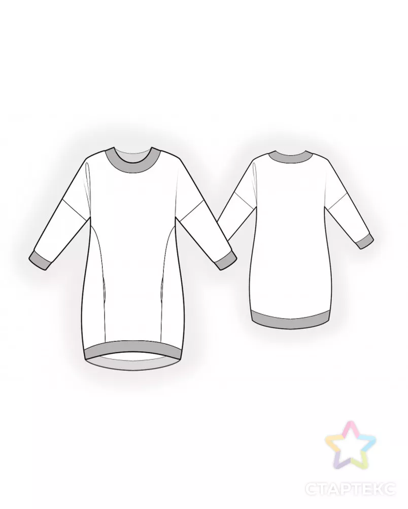 Выкройка: трикотажная туника арт. ВКК-3917-4-ЛК0002037 - рис. 5